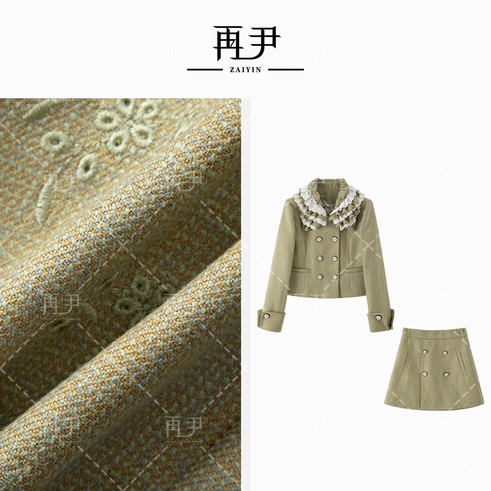 【青梅果酱】韩版绿色街头风套装秋冬长款常规款长袖GY53122460-1