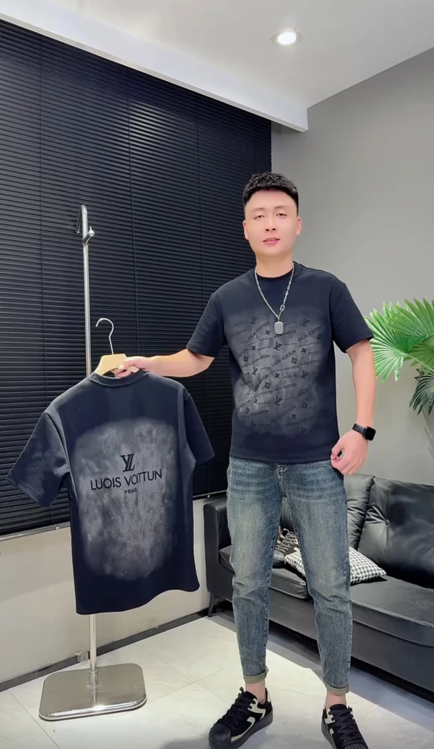 重磅短袖男士轻奢痞帅气质潮流百搭扎染T恤时尚帅气个性高级短袖