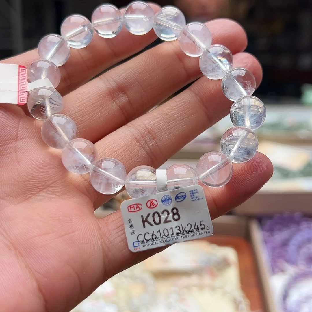 水晶手链未镶嵌冰***人蓝针k028