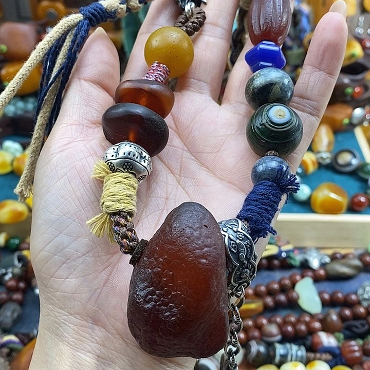 蜜蜡未镶嵌项链项链