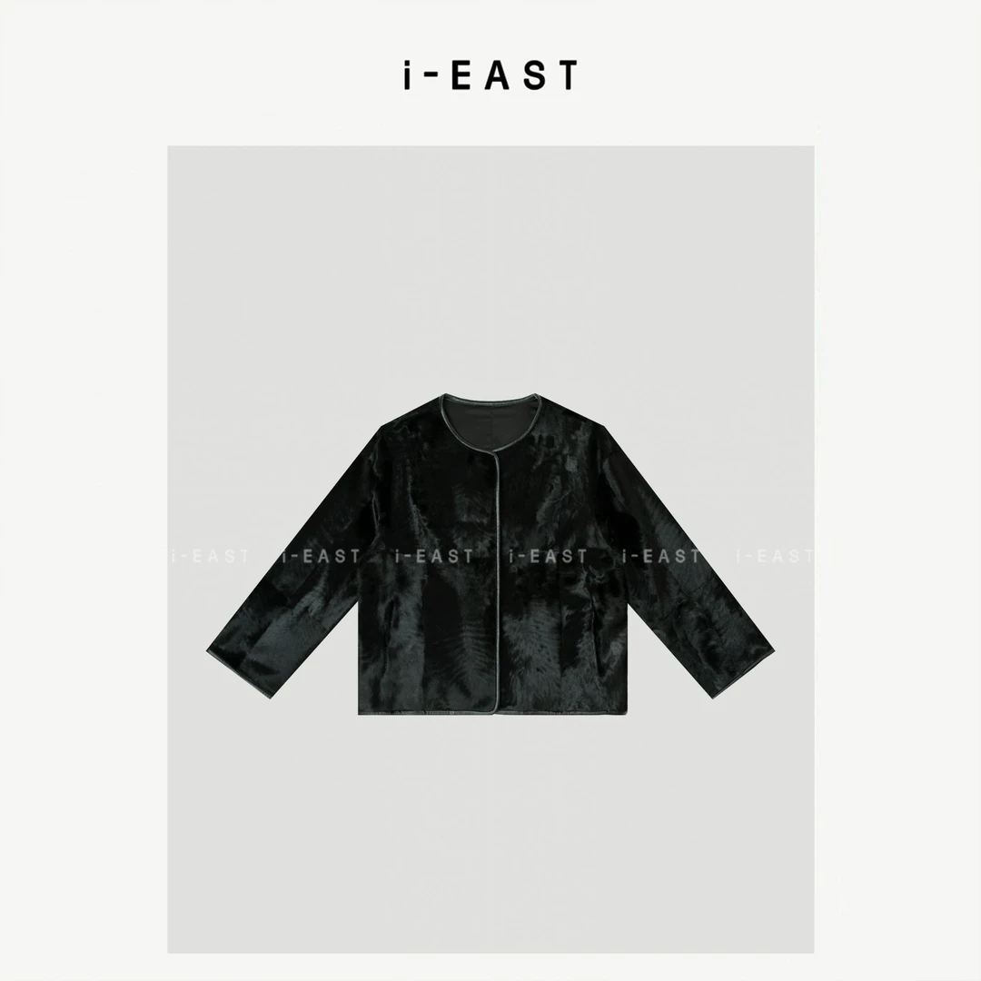 i-EAST 晚宴外套~秋冬毛茸茸高级感天然皮草外套-5D  PC2879