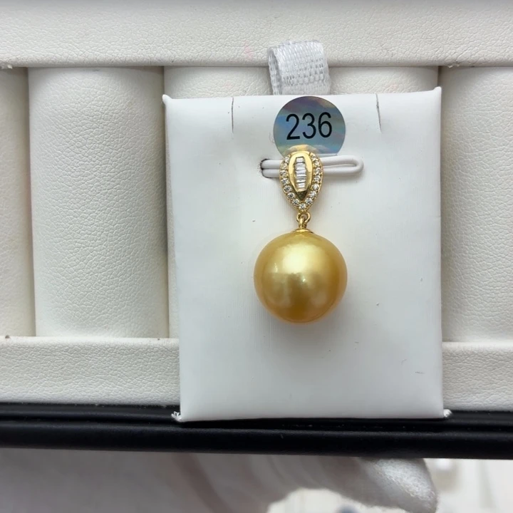 海水珍珠银S925镶嵌颈饰