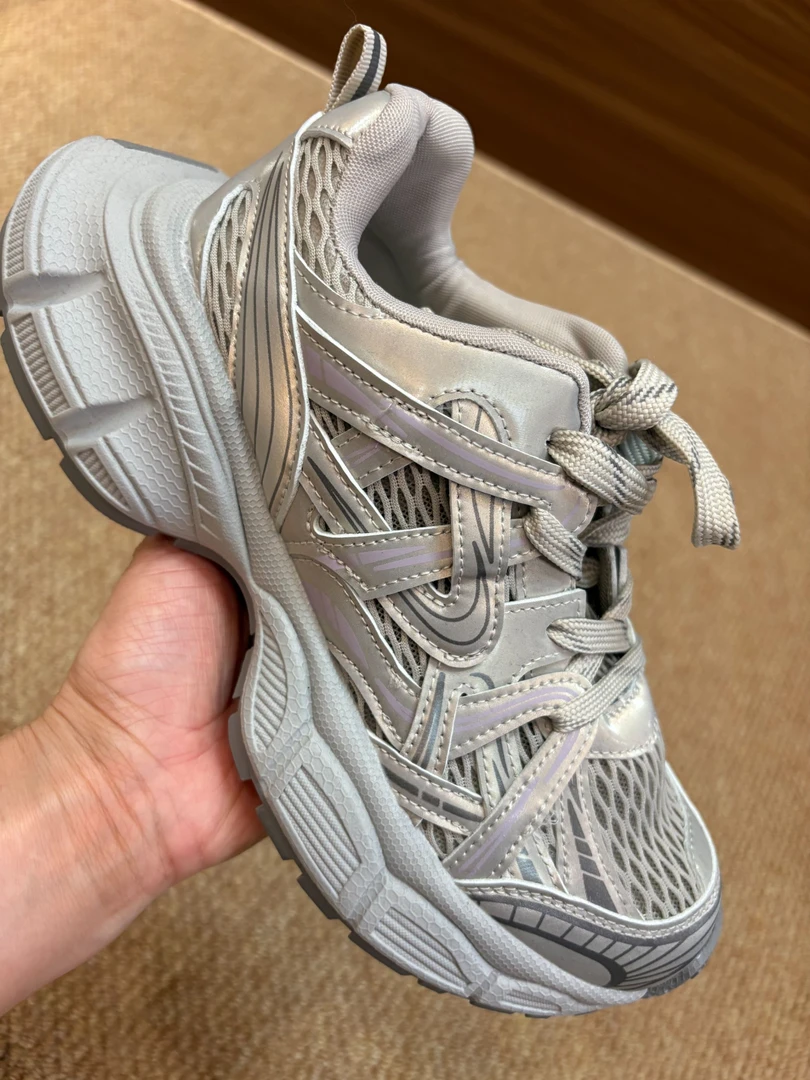 霍梦雪 老爹鞋 C 灰金色 168-12