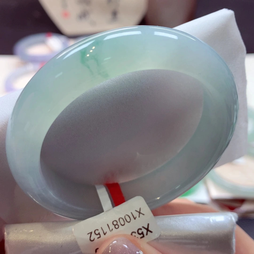 翡翠手镯未镶嵌5正圈77