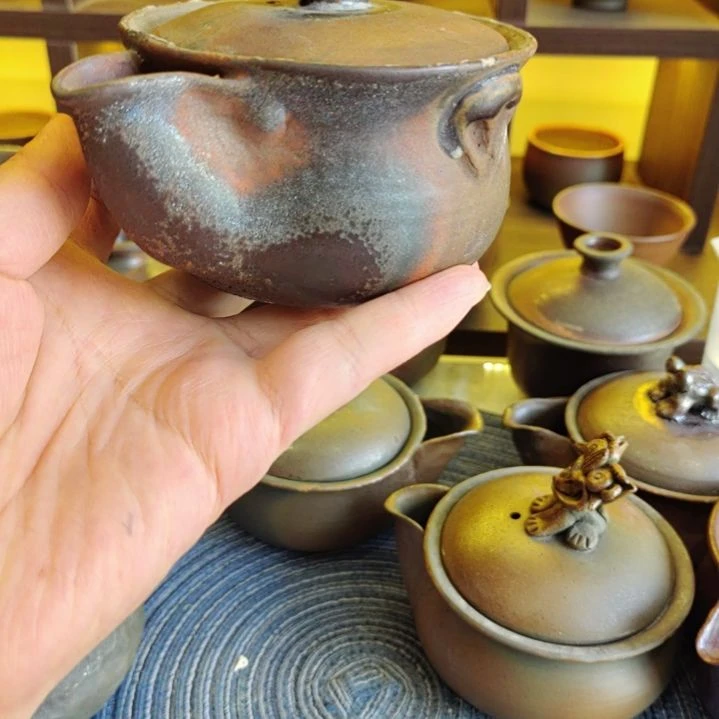 壶宝瓶，手抓壶，纯柴烧