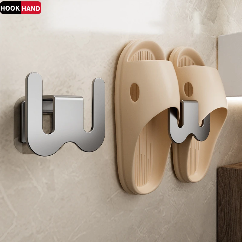 浴室拖鞋架免打孔壁挂卫生间置物架厕所沥水门后鞋子收纳挂架神器