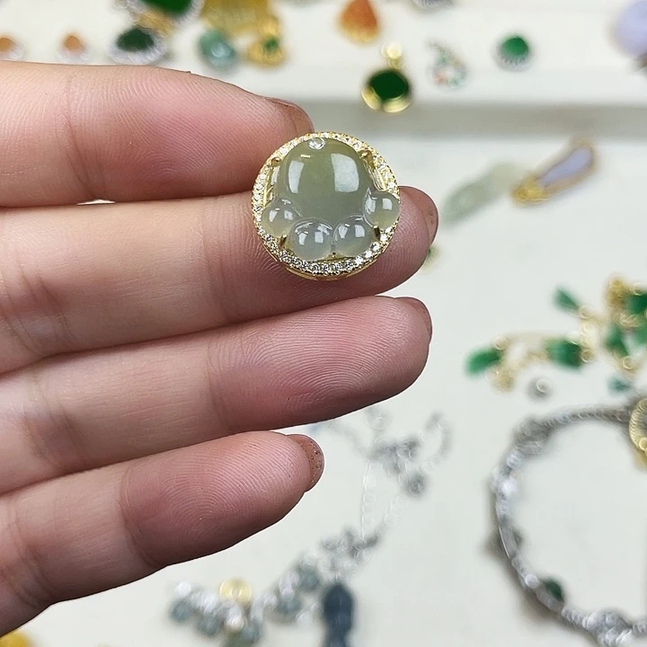翡翠银S925镶嵌颈饰