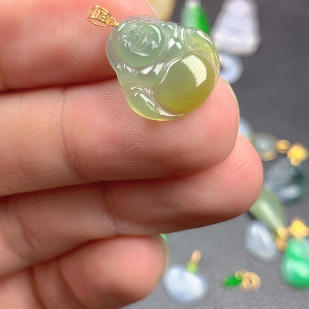 【闪购商品】颈饰18K金镶嵌翡翠翡翠