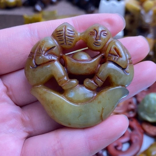 蛇纹石玉未镶嵌颈饰21