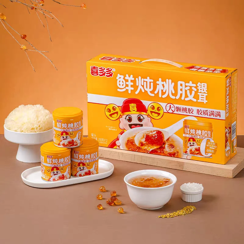 喜多多鲜炖桃胶银耳12罐