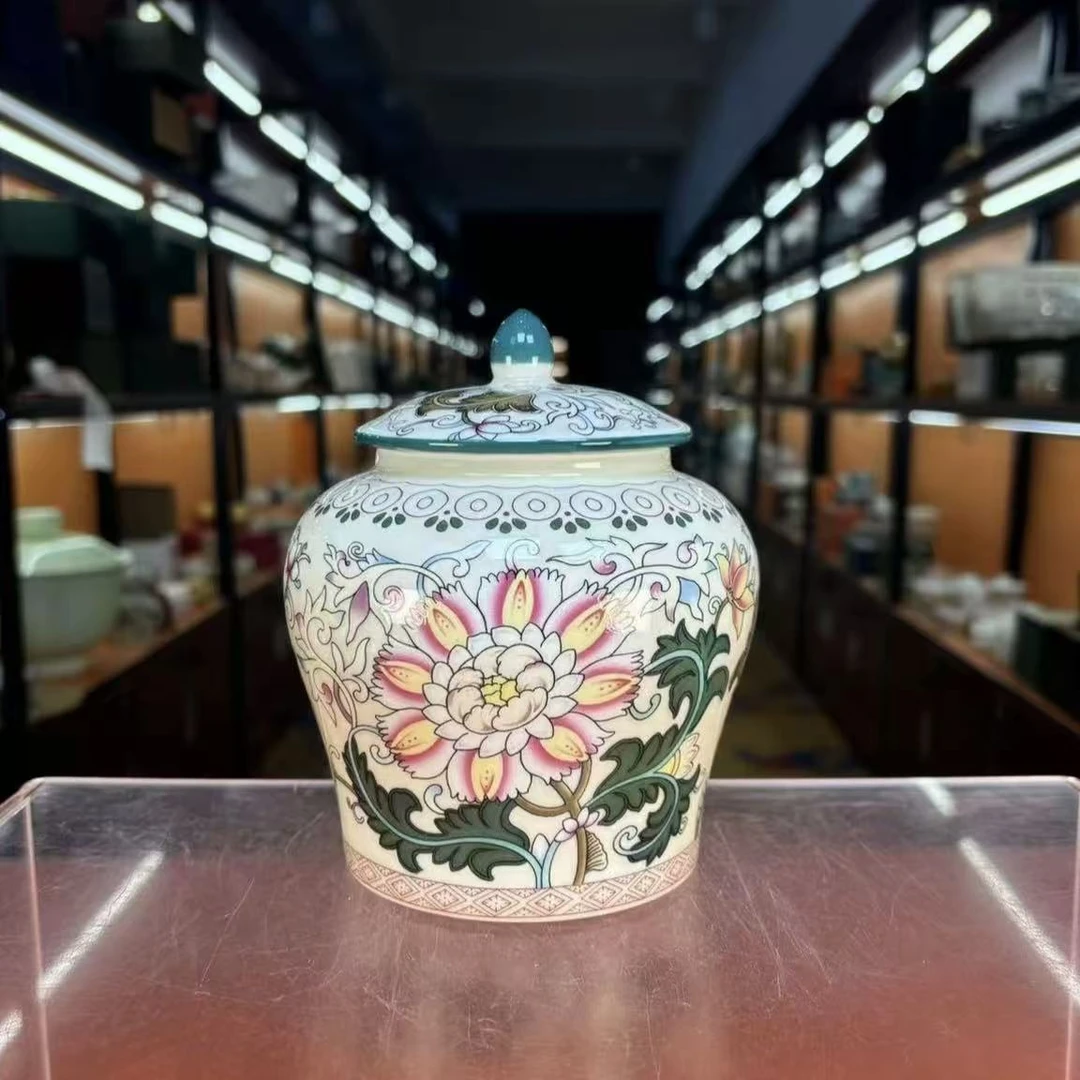 Y5167-高档家用向阳花将军茶叶罐茶罐