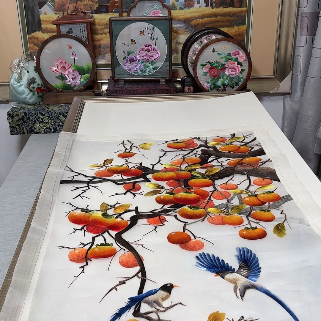 刺绣纯手工刺绣画