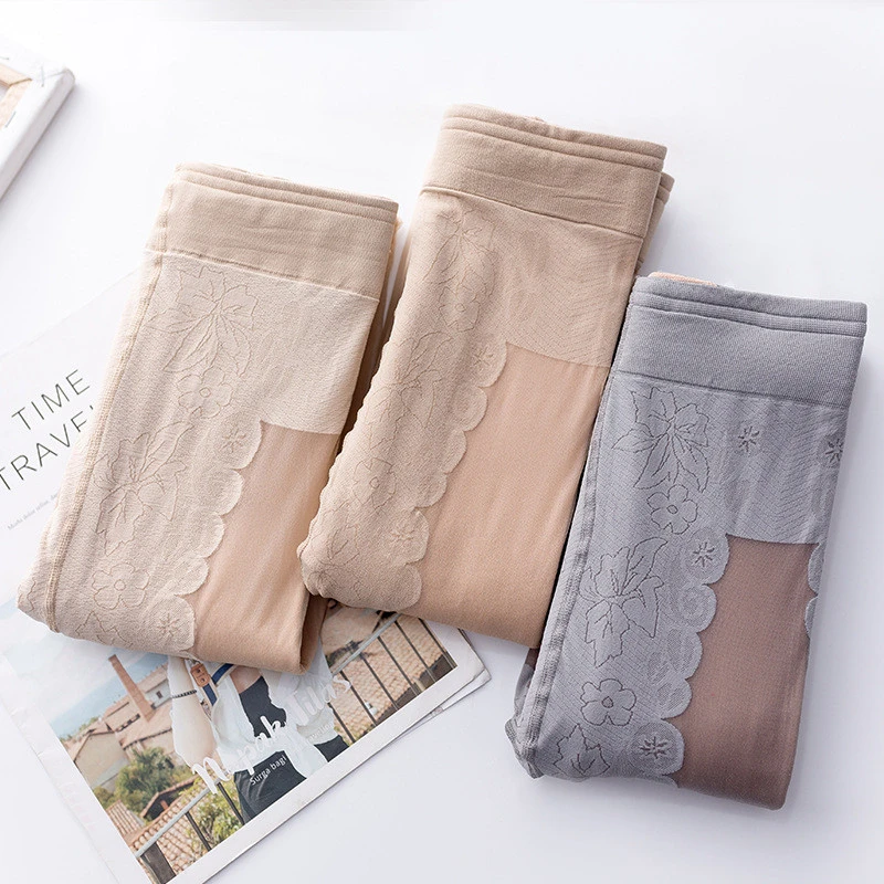 任意剪女士双层光腿袜秋冬加绒加厚任意剪美腿打底袜加绒光腿袜