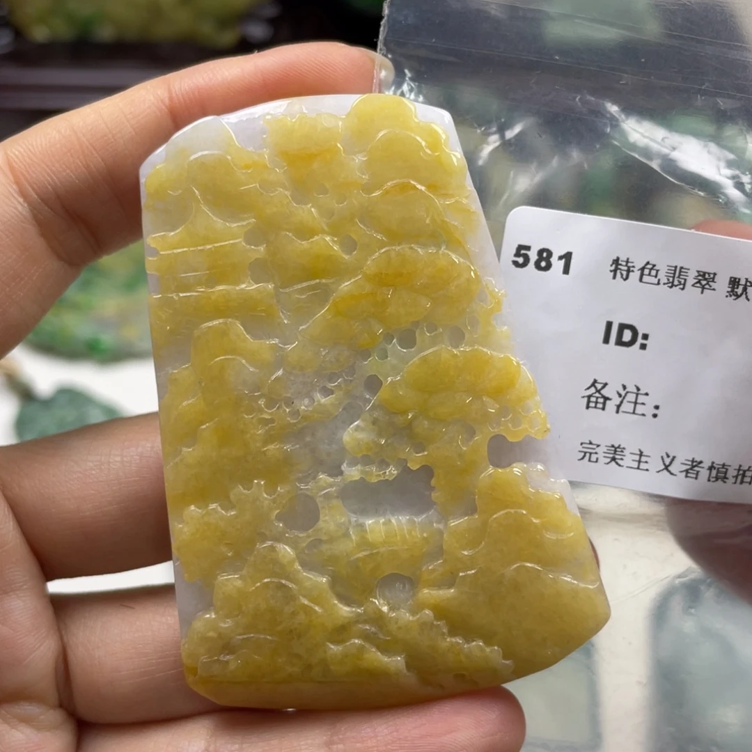 翡翠未镶嵌颈饰牌子