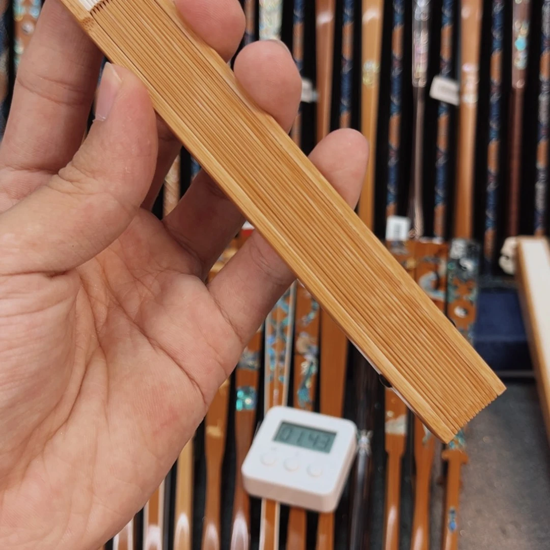 扇子纯手工玉竹折扇