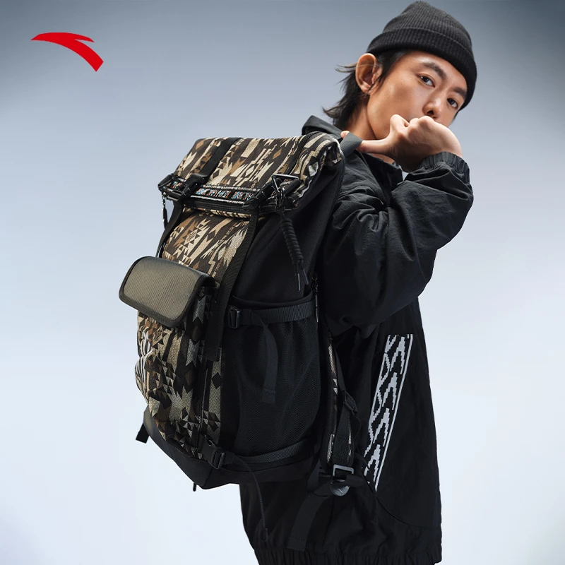 【欧文系列】安踏早秋新款通勤多功能潮流时尚百搭简约大容量双肩包