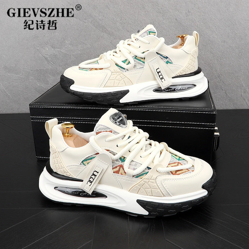 【轻奢男鞋】纪诗哲男秋季新款百搭绣花帆布鞋潮牌透气韩版休闲板鞋