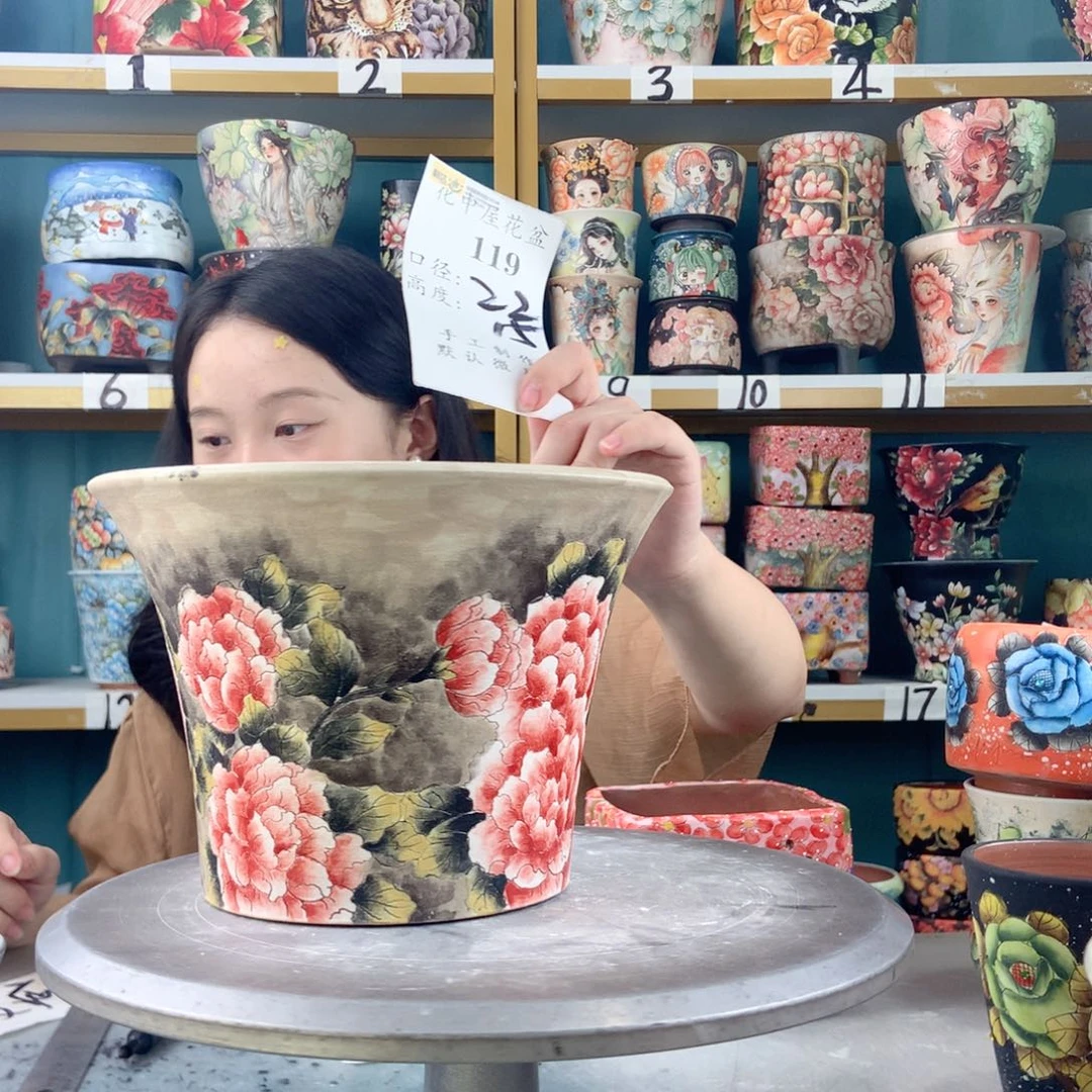 景德镇手工花盆119