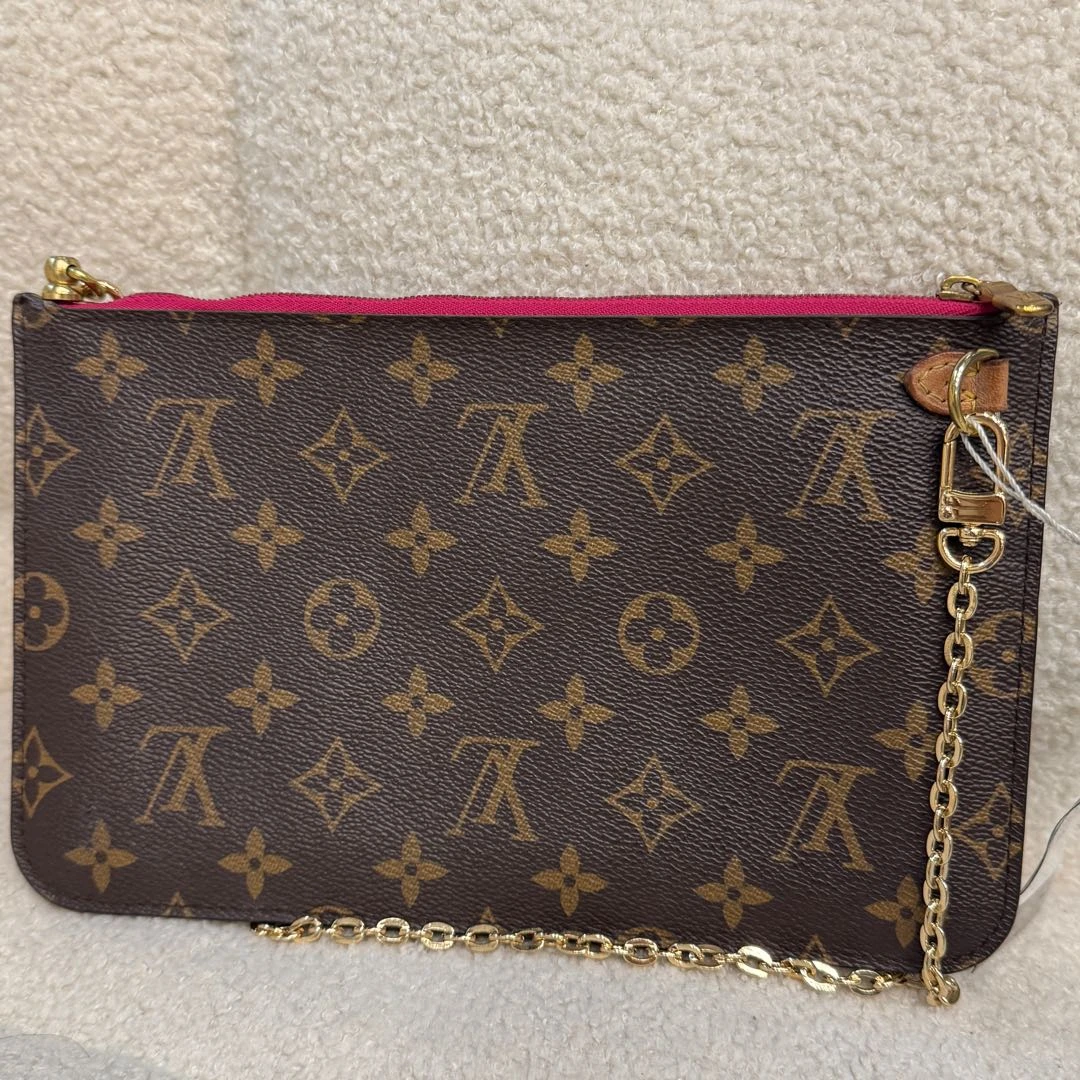 95新 LouisVuitton/路易威登 LV老花NF子袋大号内里紫