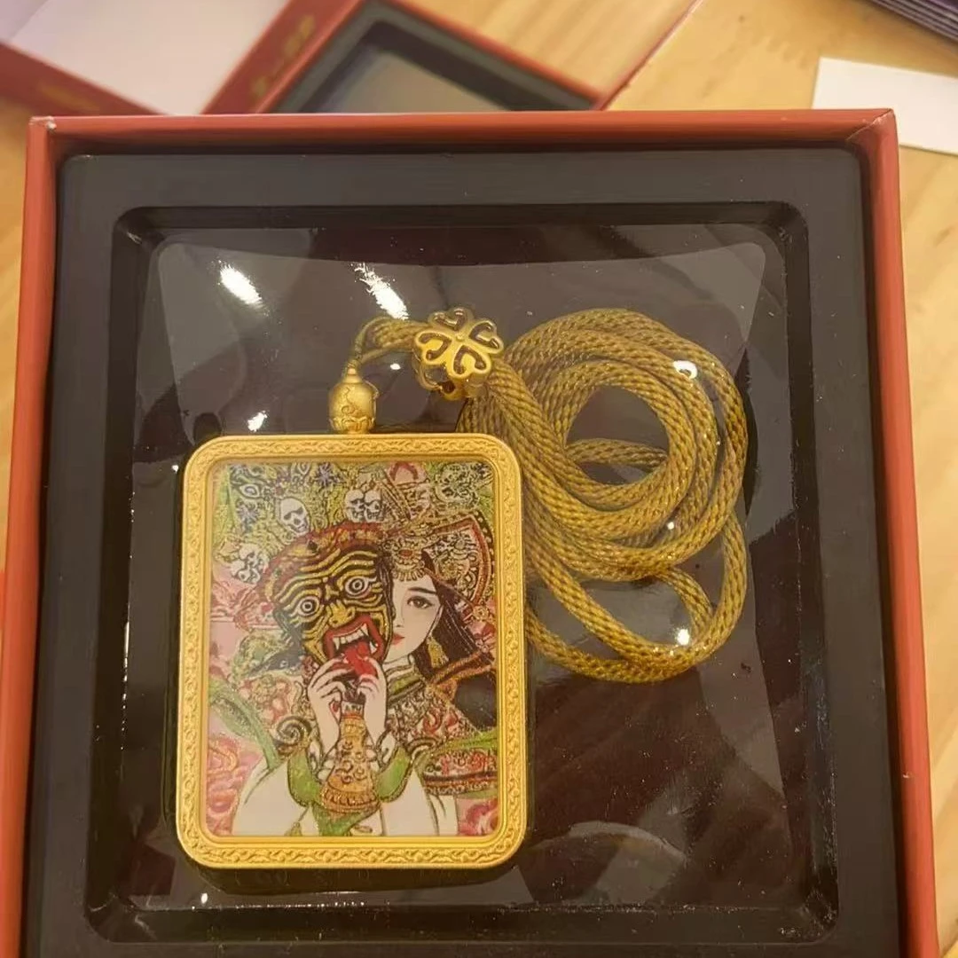 扎基拉姆唐卡双面 暴富 文殊 五爷 伴随小礼物  金五台山顺丰直发