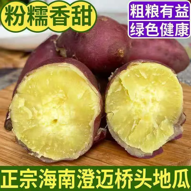 【正宗】海南新鲜澄迈富硒桥头地瓜板栗红薯粉糯沙地种植新鲜现挖