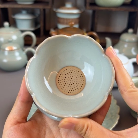 茶漏，天青色，不带礼盒