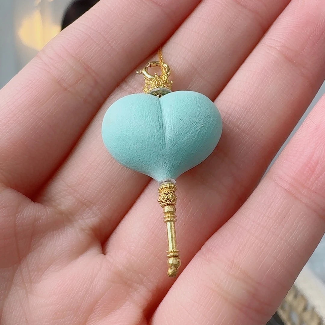 泡***咪绿松石18K金镶嵌珠宝奇石