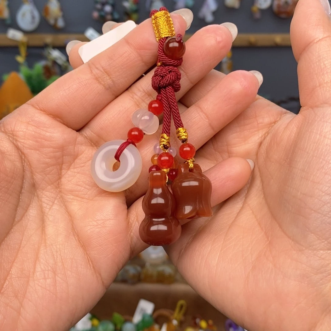 玛瑙/玉髓车挂未镶嵌挂件