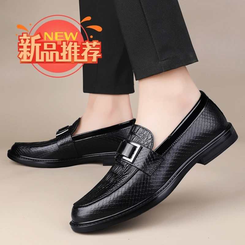 豆豆鞋男新款夏季透气软底软皮鞋子一脚蹬男鞋爆款休闲鞋男士皮鞋