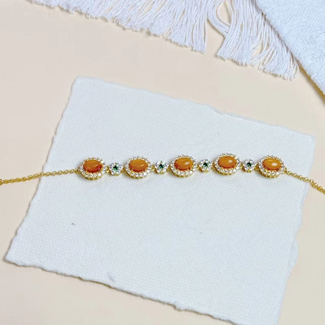 【花姐专属】镶嵌黄蛋面时尚百搭手链XLFW035A075