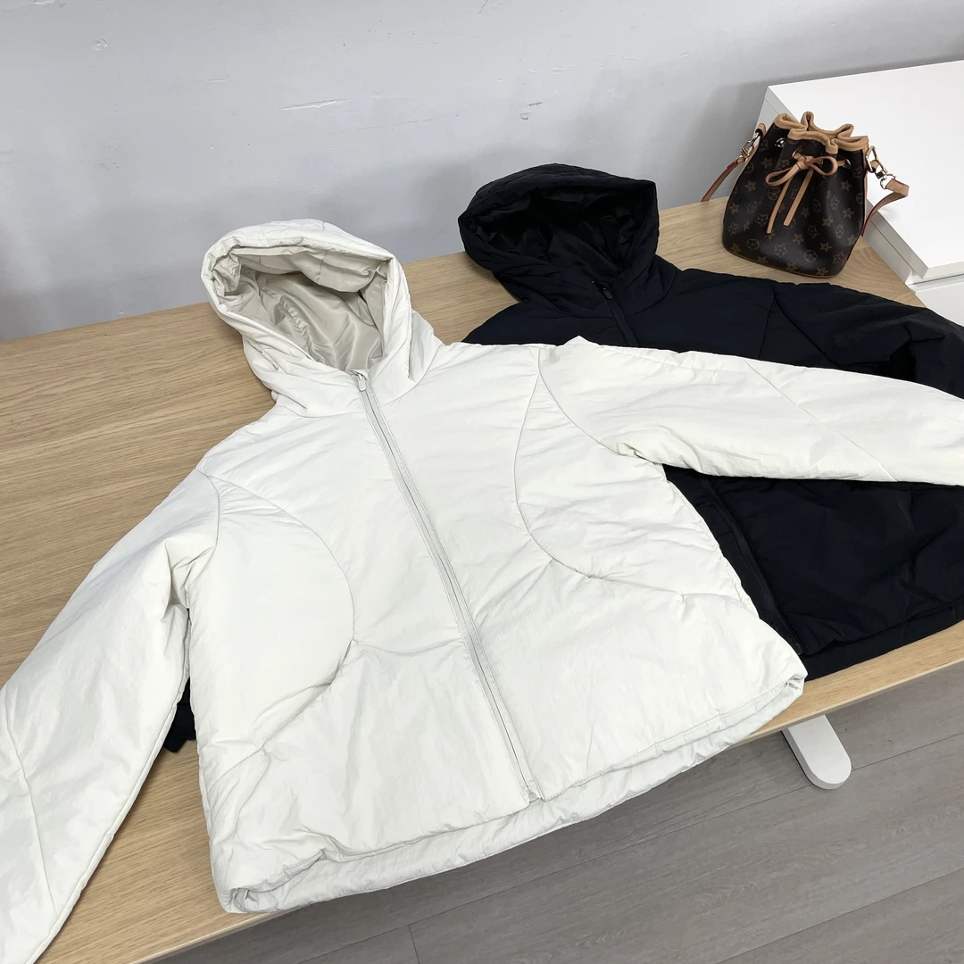 LU系篙端！科技雪丽保暖棉服防风夹棉短款面包服连帽休闲棉衣 D508