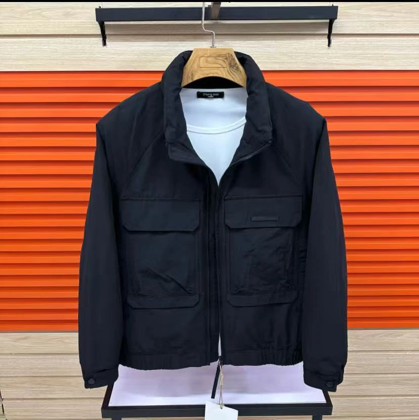 男立领保暖男士秋季休闲夹克外套秋季冬季收口袖防风舒适夹克男士