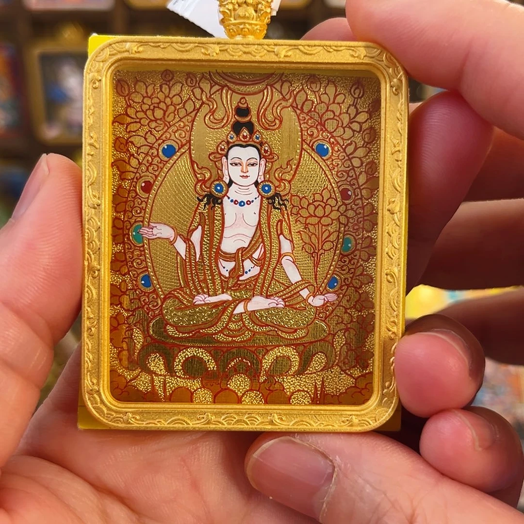 吊坠青海热贡手绘大势至