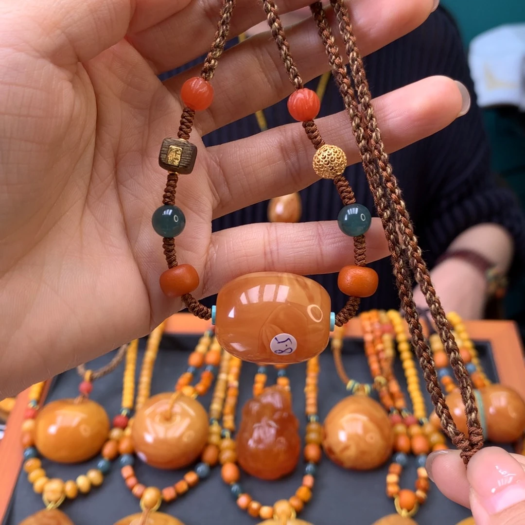 蜜蜡未镶嵌颈饰天然