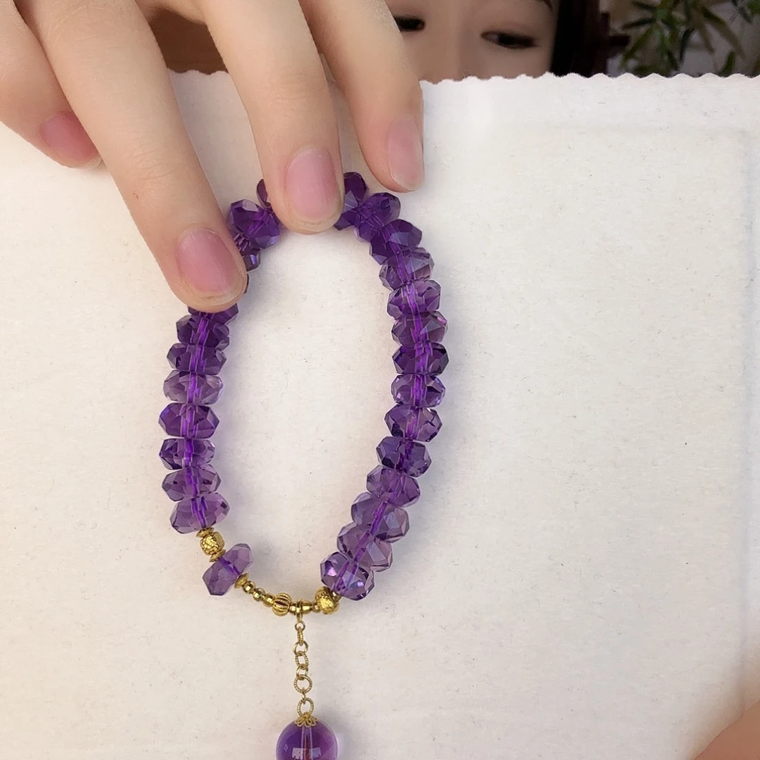 烟晶手串未镶嵌紫水晶