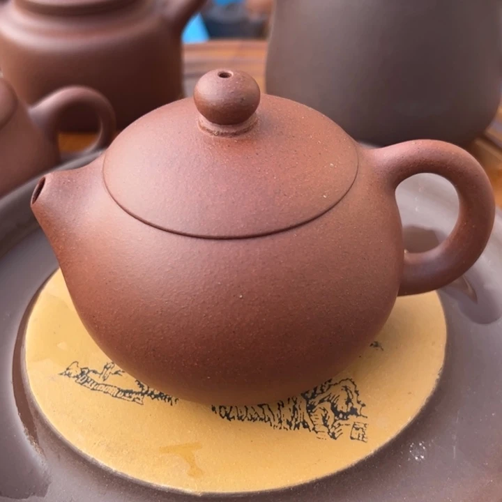 紫砂茶壶底槽青精工西施180cc