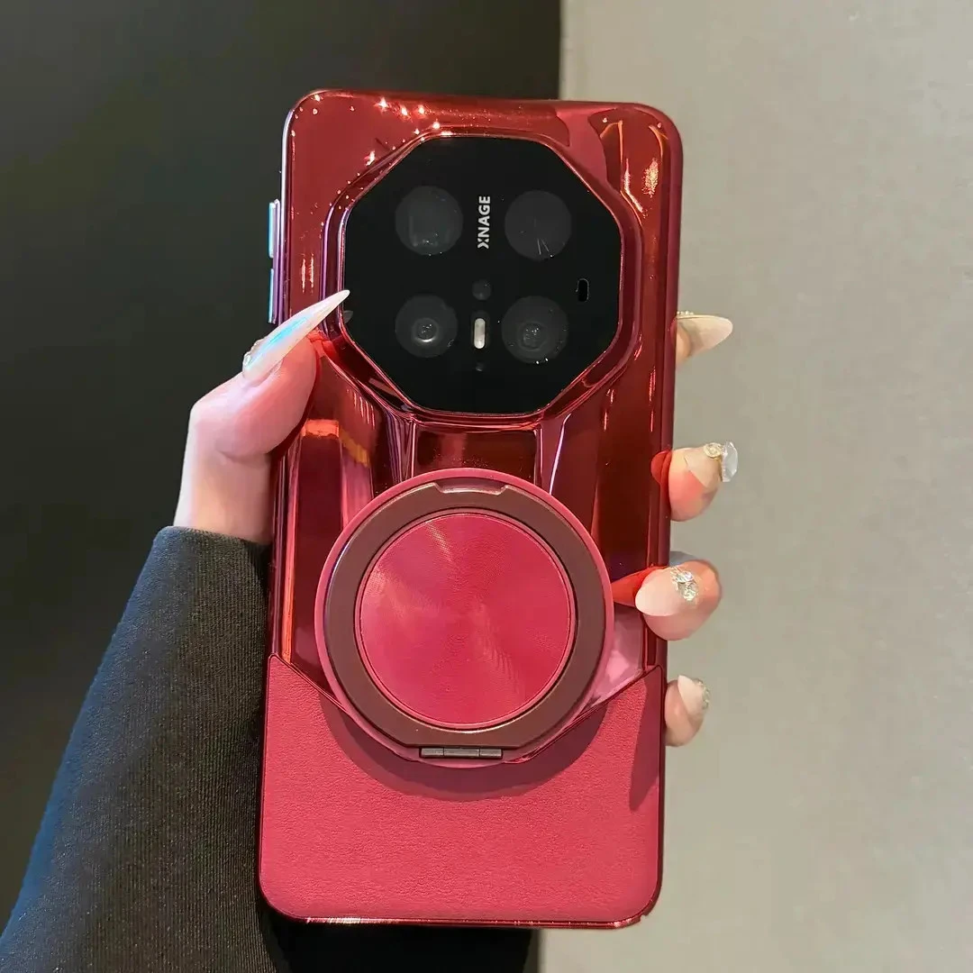 适用于华为mate70rs非凡大师手机壳创意简约个性全包防摔旋转支架