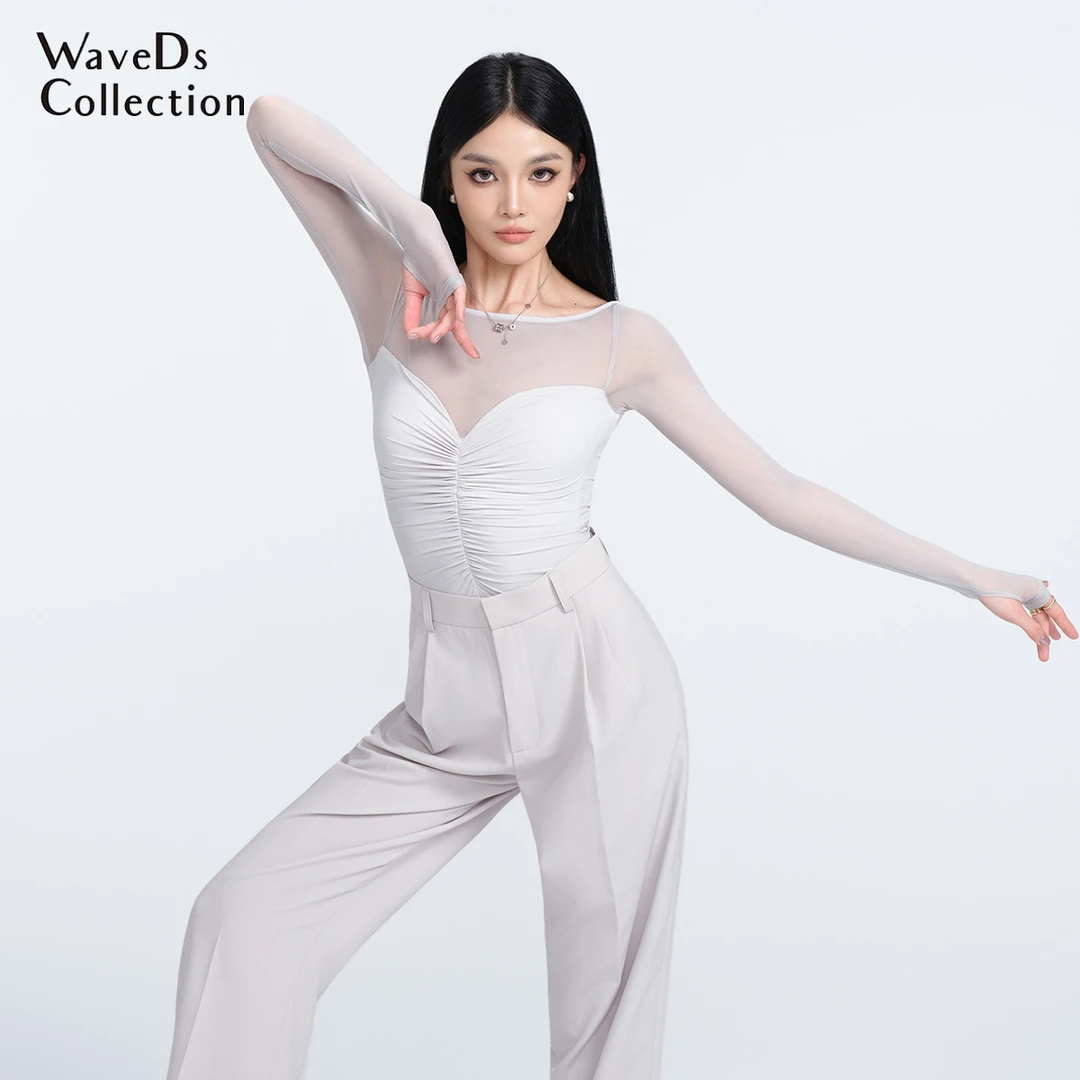 WAVE未午成人拉丁舞服“叠影朦胧”秋冬新款国标舞服教师服练功服