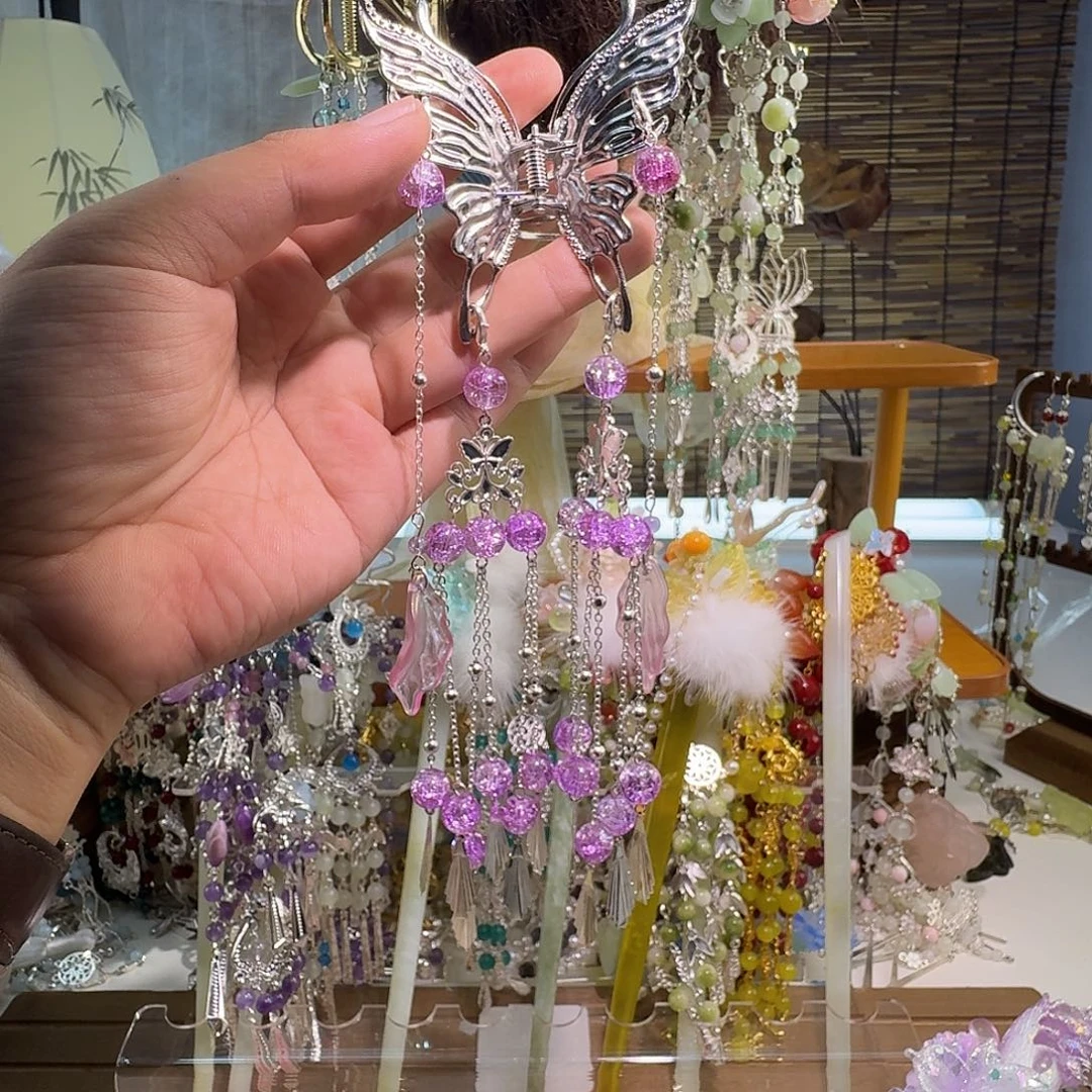 蛇纹石玉合金发饰