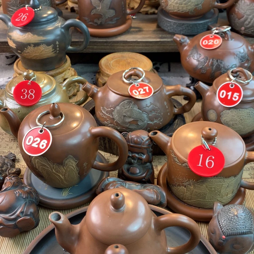 不***二坭兴陶手工刻绘壶