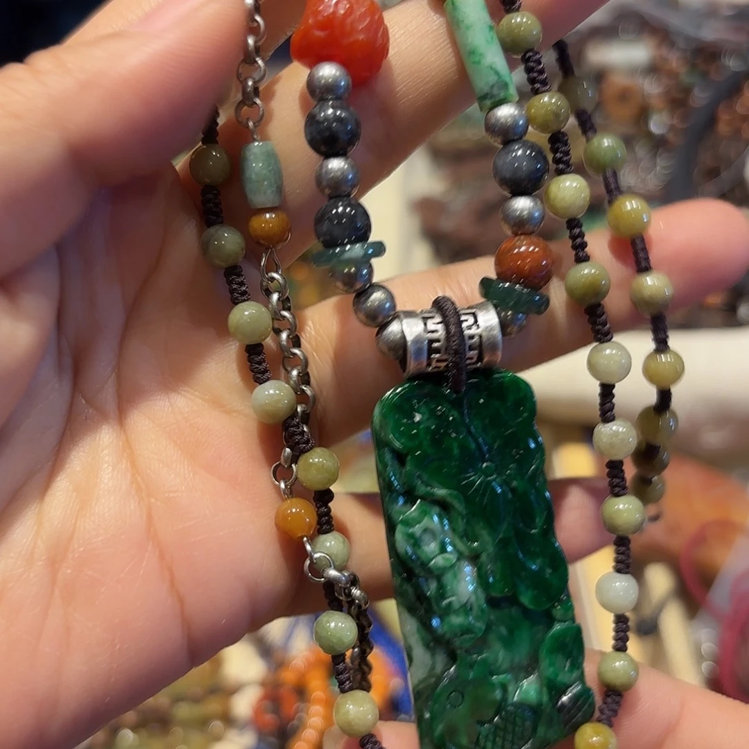 翡翠未镶嵌颈饰原创