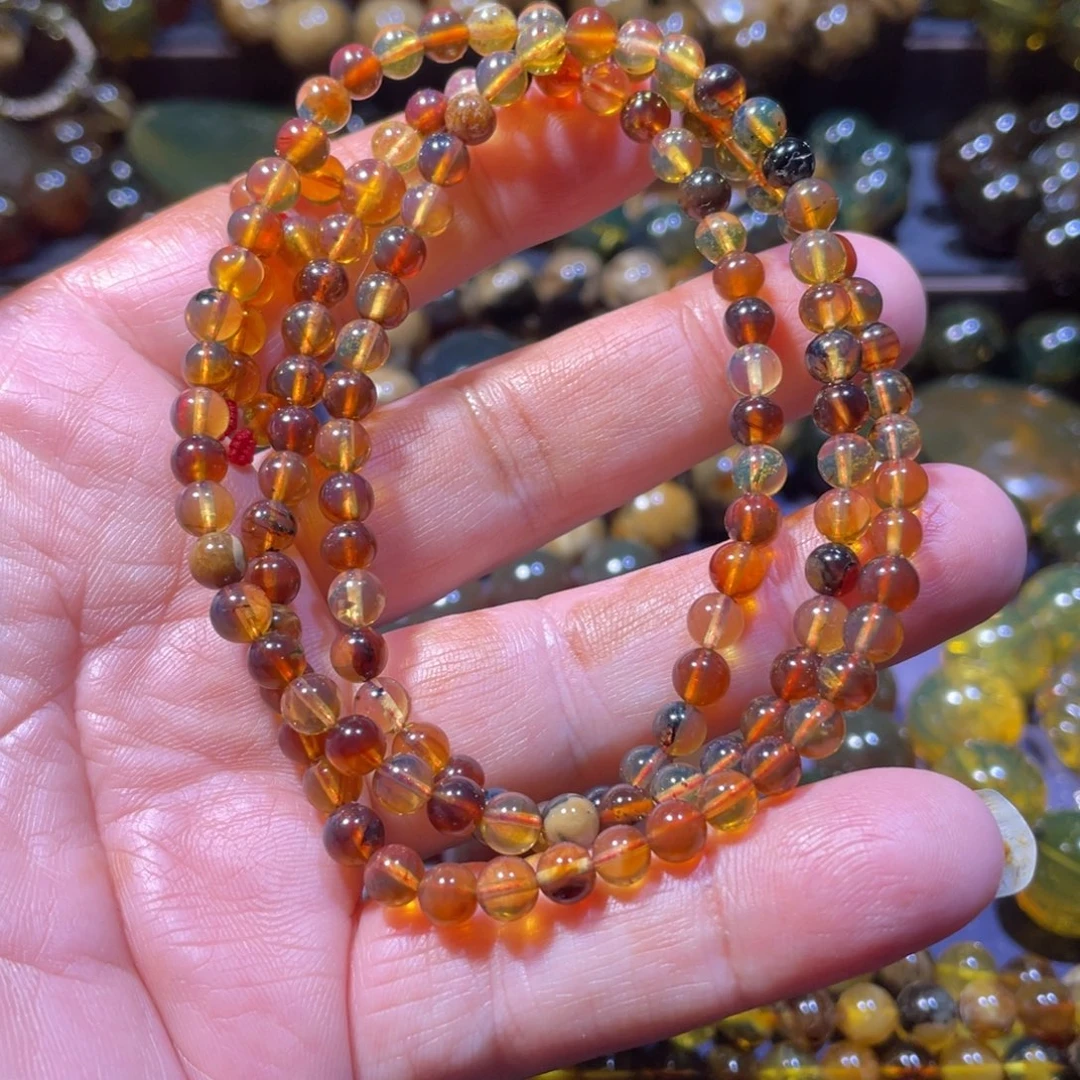 琥珀未镶嵌手链天然