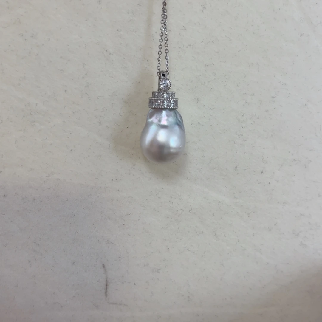 【闪购商品】颈饰银S925镶嵌海水珍珠