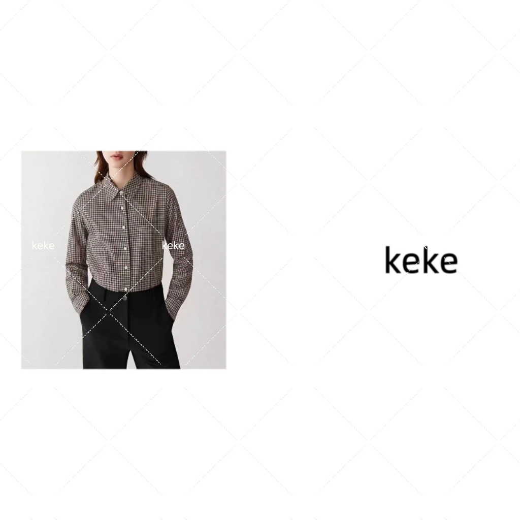 【Keke甄选好物】小禾格纹衬衫IC色织小格纹衬衫 依旧miu系风