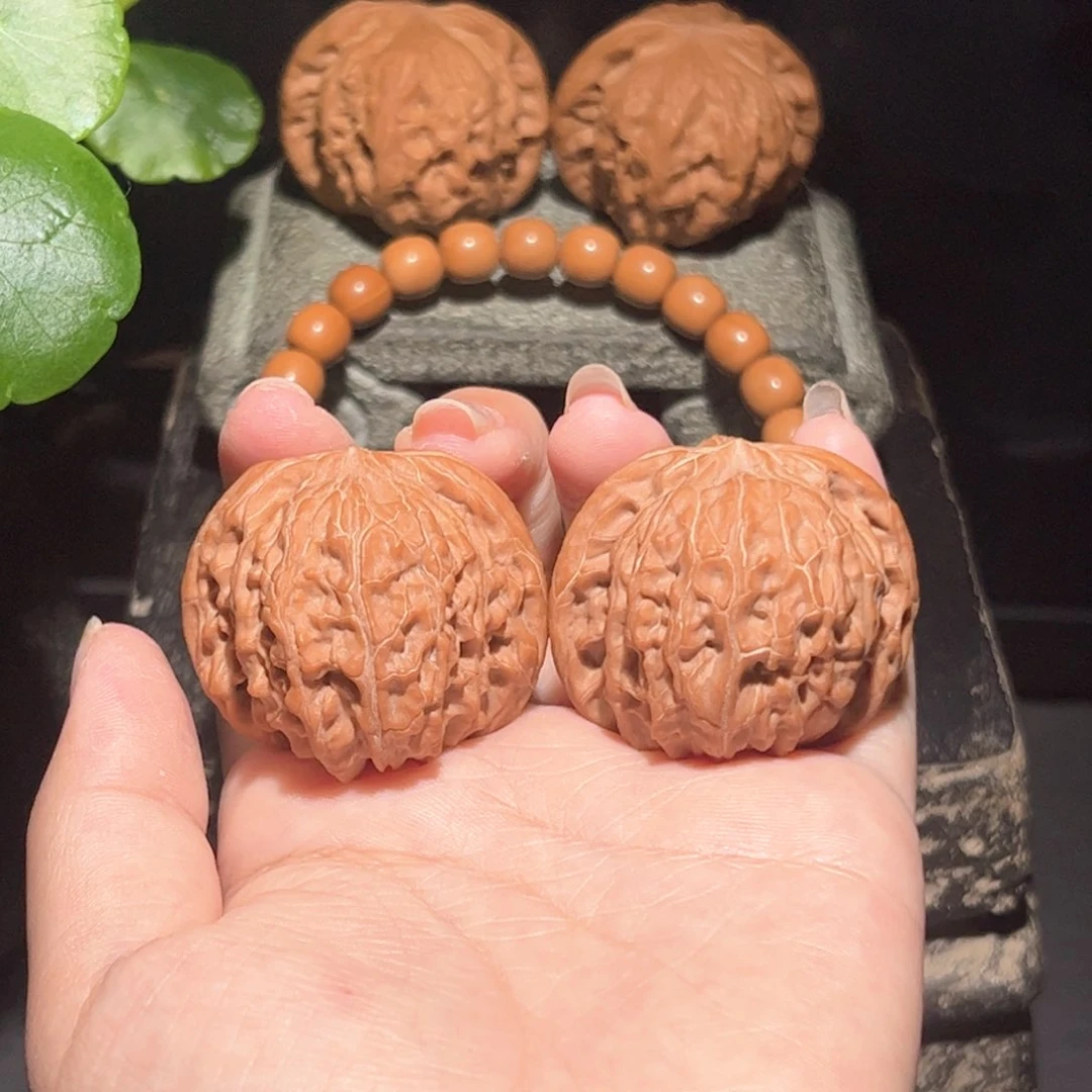 桃核吊坠红皮磨盘071502