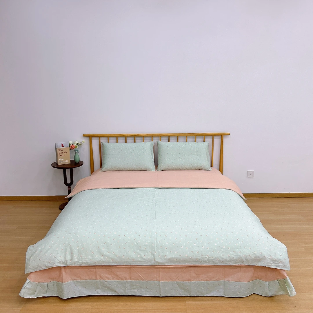 【清语-四件套】纯棉精梳棉花边款四件套 亲肤柔软床品套件