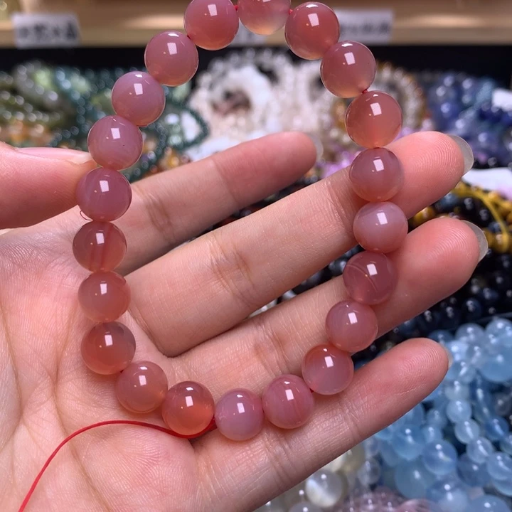 未镶嵌手串水晶9.4水蜜桃盐源