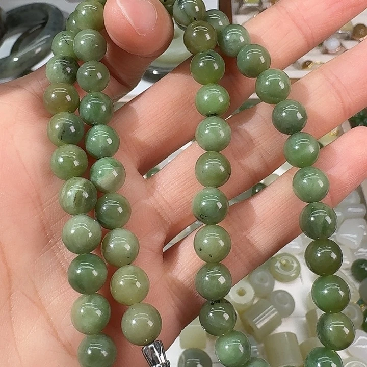 和田玉（碧玉）未镶嵌颈饰8mm