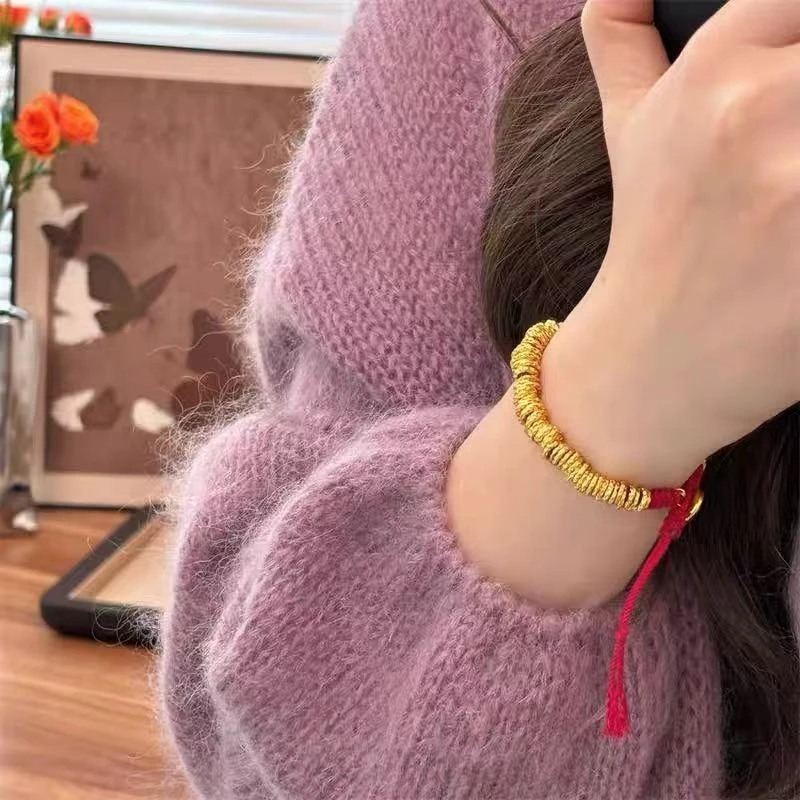 【高定】手链 红绳素盘缠手链B06