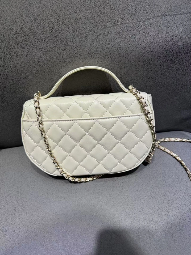 【64420】气质时尚轻奢百搭真皮女士手提单肩斜跨包包-白色